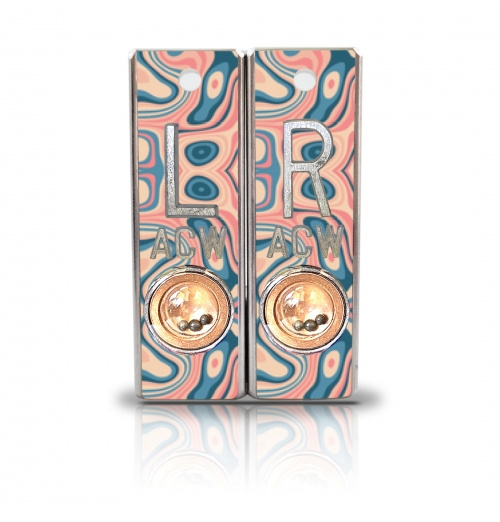Aluminum Position Indicator X Ray Markers- Abstract Swirl Graphic Pattern